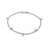 Diamond Dangle Beaded Bezel Bracelet