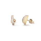 Half Disc diamond earrings