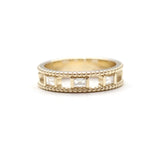 Baguette Diamond Trilogy Double Beaded Band