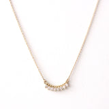 8 Stone Diamond Arched Beaded necklace