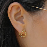 Sculptural wire Hoop earrings