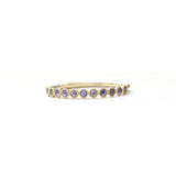 11 Stone Tanzanite Milgrain Bezel Band